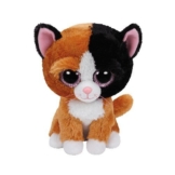 Carletto Ty 37178 - Tauri mit Glitzeraugen, Glubschi's, Beanie Boo's Katze, 15 cm, braun - 1