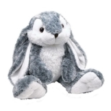 Kuscheltier Hase mit flauschigem Fell aus Plüsch ein perfektes Ostergeschenk, mit niedlichen Knopfaugen ein treuer Begleiter von Geburt an - 1