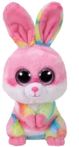 TY 36872 Lollipop, Hase Pink/Farbig 15cm, mit Glitzeraugen, Beanie Boo's, Ostern Limitiert - 1