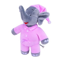 Benjamin Blümchen Kuscheltier Schlummer-Elefant mit Sound 10844 , weiche Plüschfigur mit original Stimme, ca. 22 cm groß von Jazwares - 1