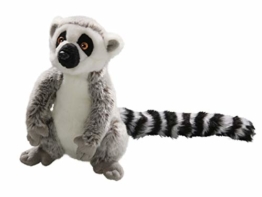 Carl Dick Katta, Lemur sitzend grau aus Plüsch ca. 21cm, 33cm mit Schwanz 2673 - 1