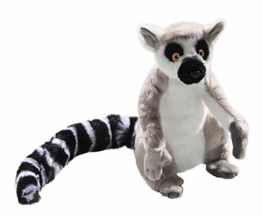 Carl Dick Katta, Lemur sitzend grau aus Plüsch ca. 22cm, 34cm mit Schwanz 2880 - 1
