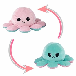 CNSSKJ Reversible Octopus Soft Toys, doppelseitiges Flip Octopus Plüschtier, niedliche Mini Octopus Kuscheltiere Puppe Kreative Spielzeuggeschenke für Kinder / Mädchen / Jungen / Liebhaber - 1