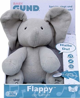 GUND Flappy, der singende und sprechende Elefant - deutsch, ca. 30 cm - 1