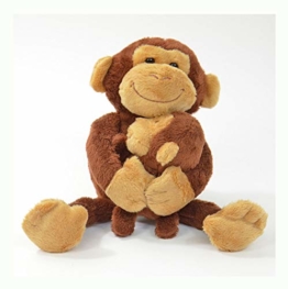 Kögler 75955 - Laber Affe mit Baby Nana und Coco, Labertier mit Aufnahme- und Wiedergabefunktion, plappert alles witzig nach, ca. 23 cm groß, ideal als Geschenk für Jungen und Mädchen - 1