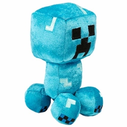 Microsoft Minecraft Happy Explorer Charged Creeper Plüschspielzeug, blau, 17,8 cm hoch, JX10175 - 1