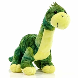 Minifeet Kuscheltier Dino Tino - Plüschtier Spielzeug Dinosaurier Geschenk für Kinder Baby Mädchen Junge Geburtstag - kuscheln schmusen flauschig Stofftier - 1