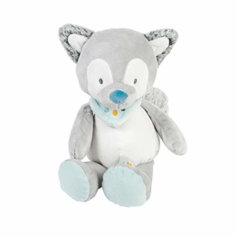 Nattou Kuscheltier Wolf Tiloo, Wegbegleiter ab der Geburt, Höhe: 28 cm, Tim und Tiloo, Grau 498012 - 1