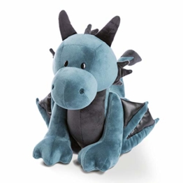 NICI 46713 Kuscheltier Drache Ivar 20cm stehend – Plüschtier für Mädchen, Jungen & Babys – Flauschiges Stofftier zum Spielen, Sammeln & Kuscheln – Gemütliches Schmusetier, BLAU/SCHWARZ, 20 cm - 1