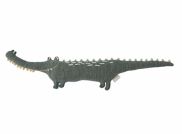 OyOy Mini Mr. Crocodile Gustav - Süßes Baby Kinder Kissen Krokodil Kuschelkissen und Schmusekissen Grün - Baumwolle 90 x 17 x 14 cm - 1