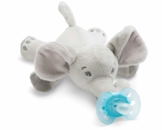 Philips Avent Snuggle Elefant SCF348/13, Kuscheltier mit Schnuller ultra soft, ideales Geschenk für Neugeborene und Babys, Schnullertier - 1