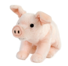 Schwein Schweinchen Ferkel Glücksschwein, 22 cm, Plüschtier rosa, Kuscheltier - 1