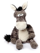 sigikid BEASTS 38482 - Kuscheltier für Erwachsene und Kinder, Eselhengst Doodle Donkey, Grau/Weiß - 1