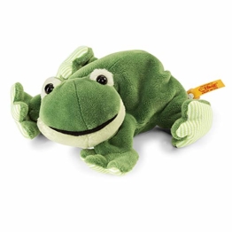 Steiff Floppy Cappy Frosch - 16 cm - Kuscheltier für Kinder - Plüschfrosch - weich & waschbar - grün - (281235) - 1