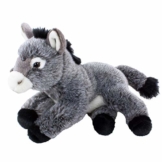 Teddys Rothenburg Kuscheltier Esel 33 cm grau liegend - 1
