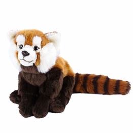 Teddys Rothenburg Kuscheltier Roter Panda sitzend braun/Weiß 20 cm (mit Schwanz 37 cm) Plüschpanda - 1