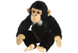 Teddys Rothenburg Wild Republic, Schimpanse, 15 cm, sitzend, schwarz/braun, Plüschschimpanse, Plüschaffe - 1