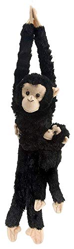 Wild Republic 14482 Republic 15265 - Plüschtier - Hanging Monkey - Schimpanse, Mama mit Baby, 51 cm - 1