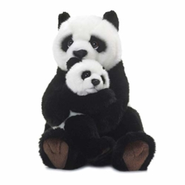 WWF WWF16813 Plüsch Panda Mutter mit Baby, realistisch gestaltetes Plüschtier, ca. 28 cm groß und wunderbar weich - 1
