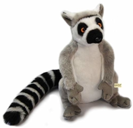 Zaloop Katta Lemur sitzend grau aus Plüsch 25 - 1