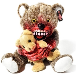 Zombie Teddy Original XXL 50cm Halloween Teddybär Horror-Bär Der Gruselige Kuschelbär für alle Splatter & Horror Fans (Kannibale) - 1