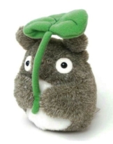 Mein Nachbar Totoro (Ghibli) Kuscheltier / Stofftier / Plüsch Figur: Totoro mit Blatt 13 cm - 1