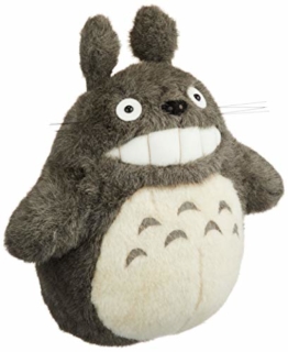 Mein Nachbar Totoro Ghibli Stofftier Plüsch Plüschtier Plüschfigur: O Totoro (Miminzuku) Grinsend Grau M 27 cm - 1
