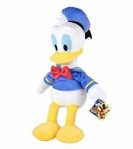 Mickey Mouse 760014113 by Play Plüschtier Donald, offizielles Disney, weich, 40 cm, blau/gelb/weiß, 30 cm, sitzend und 40 cm stehend (8425611341137) - 1