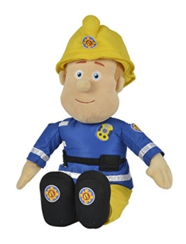 Simba 109252112 - Feuerwehrmann Sam Plüschfigur, mit Helm, 45cm groß, für Kinder ab 0 Jahren - 1