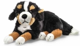 Steiff Senni Berner Sennenhund - 45 cm - Kuscheltier für Kinder - kuschelig & waschbar - schwarz/braun/weiß - liegend (079528) - 1