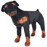 vidaXL Plüschtier Stehend Rottweiler Schwarz und Braun XXL - 1