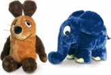 Schmidt Spiele Die Sendung mit der Maus - Plüsch Set Maus und Elefant 12cm - 1
