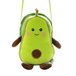 Avocado Plüschtier Cartoon Kinder Obst Messenger Bag Geldbörse Einfach Umhängetasche Geschenk-Grün, 23cm - 1