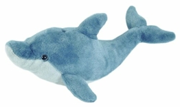 Lashuma Plüschtier Delfin Blau - Grau, Cuddlekins Fisch aus Plüsch, Kuscheltier 30 cm - 1