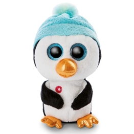 NICI Original – Glubschis Nanami 15 cm – Pinguin Augen – Flauschiges Plüschtier mit großen Glitzeraugen – Schmusetier für Kuscheltierliebhaber, schwarz/weiß - 1